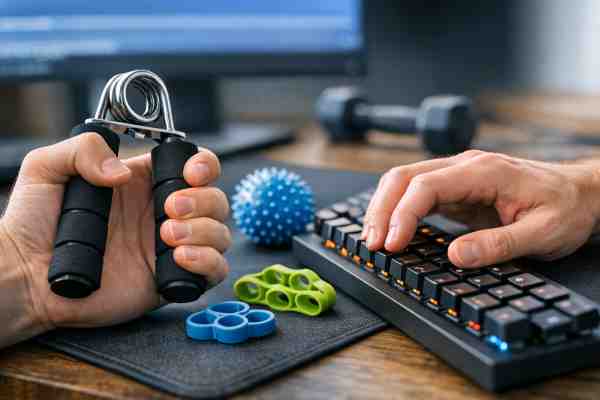 Finger Strength Training for Faster Typing