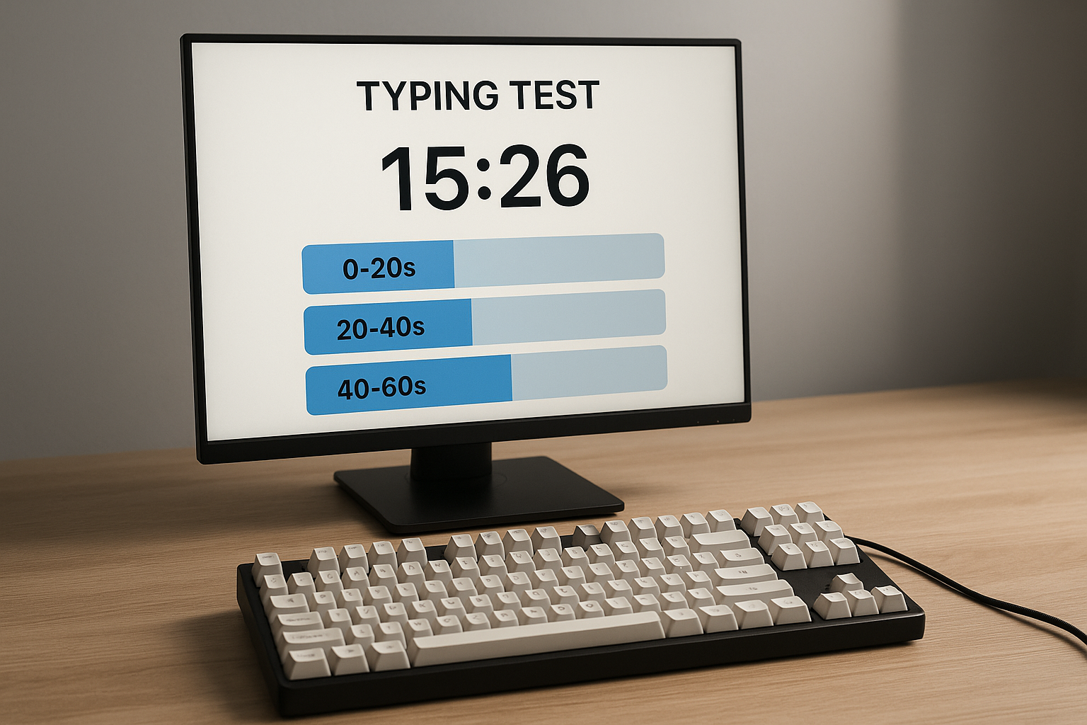 Timed Typing Test Lap Method: Convert Sprint Speed Into Stable 60-Second WPM