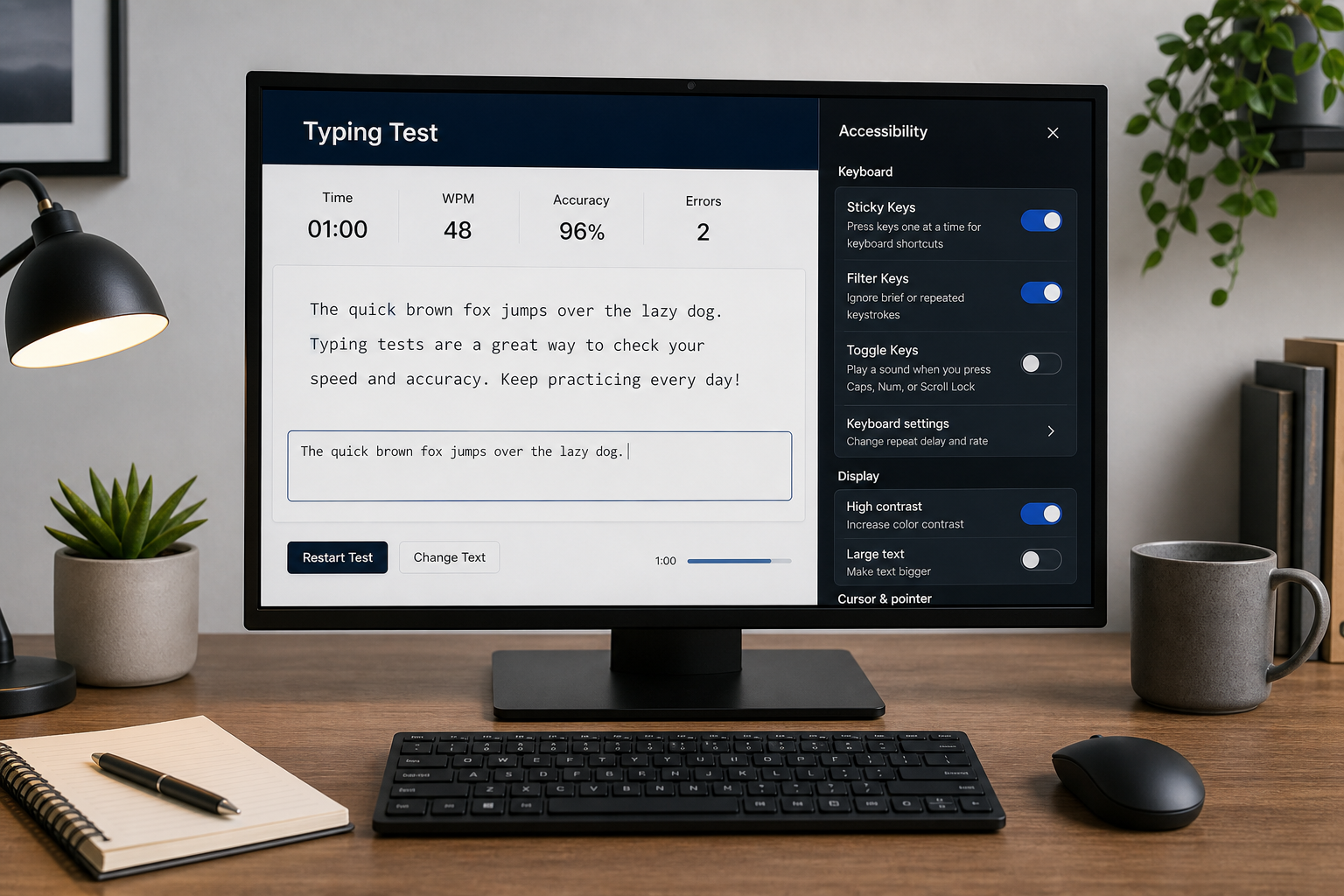 Keyboard Typing Test Accessibility Settings: A Practical Calibration Guide